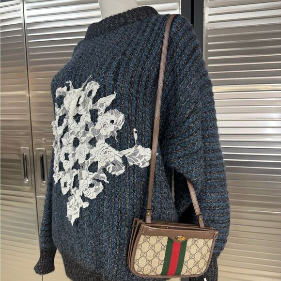 Gucci GG Supreme Monogram Web Ophidia Crossbody Beige - Picture 14 of 14